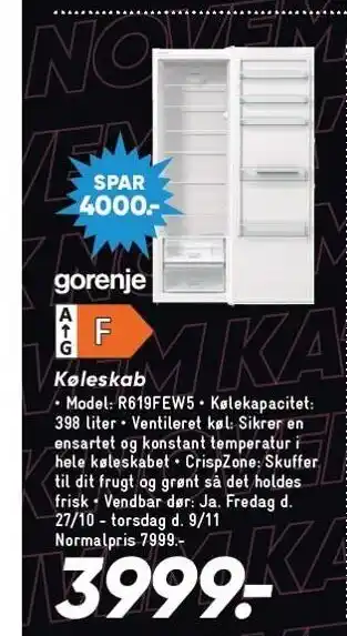 Bilka Køleskab tilbud
