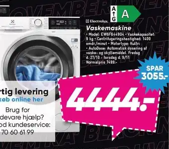Bilka Electrolux vaskemaskine tilbud