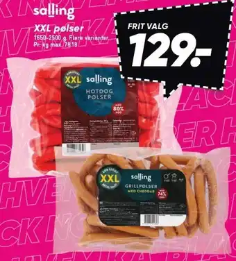 Bilka Salling xxl pølser tilbud