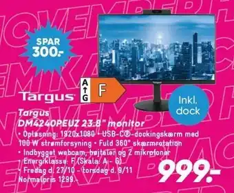 Bilka Targus dm4240peuz 23,9'' monitor tilbud