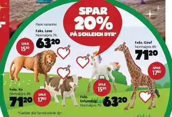 Fætter BR Spar 20% på schleich dyr tilbud