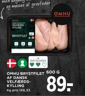 MENY Omhu brystfilet af dansk velfærds­kylling tilbud