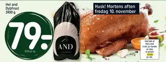 REMA 1000 Hel and dybfrost tilbud