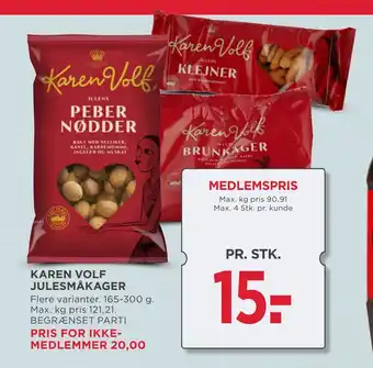 MENY Karen volf julesmåkager tilbud