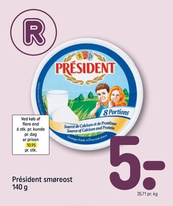REMA 1000 President Smøreost 140 g tilbud