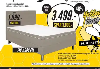 My Home Småland point kontinentalseng 140 x 200 cm tilbud