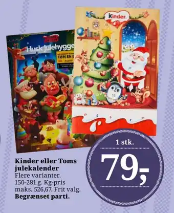 Dagli'Brugsen Toms julekalender tilbud