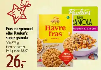 Føtex Pauluns granola tilbud