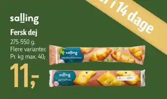 Føtex Salling pølsehornsdej tilbud