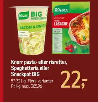 Føtex Knorr pastaretter tilbud