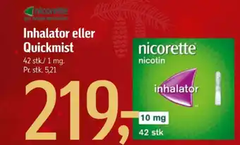 Føtex Nicorette nikotininhalator tilbud