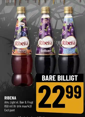 Løvbjerg Ribena konc. frugtsaft blandet bær & frugt tilbud