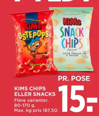 MENY Kims chips tilbud