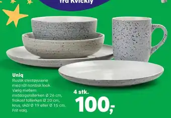 Kvickly Uniq tallerken tilbud