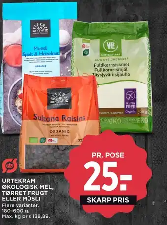 MENY Urtekram rismel fuldkorn tilbud