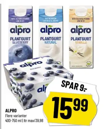 Alpro yoghurt alternativ