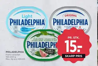 MENY Philadelphia flødeost light tilbud