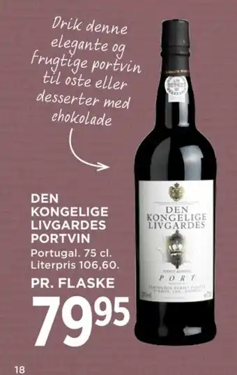 MENY Den kongelige livgarde portvin tilbud