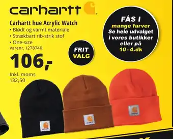 10-4 Byggecenter Carhartt hue Acrylic Watch tilbud