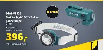 DEADML800 Makita 14,4/18V TXT akku pandelampe