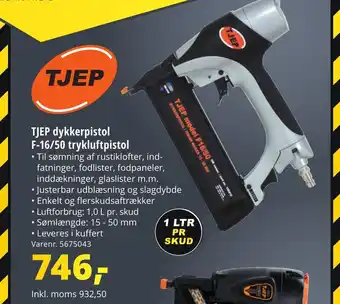 TJEP dykkerpistol F-16/50 trykluftpistol