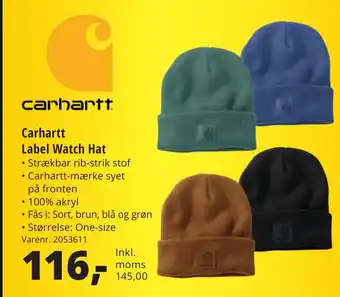 10-4 Byggecenter Carhartt Label Watch Hat tilbud