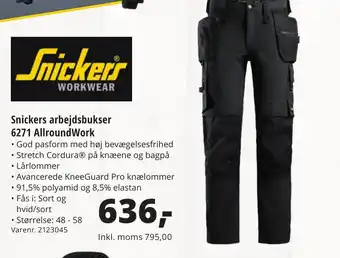 Snickers arbejdsbukser 6271 AllroundWork