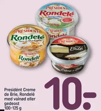 REMA 1000 President Creme de Brie, Rondele 100-125 g tilbud