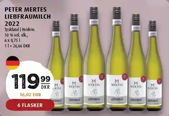 Scandinavian Park Peter mertes liebfraumilch 2022 tilbud