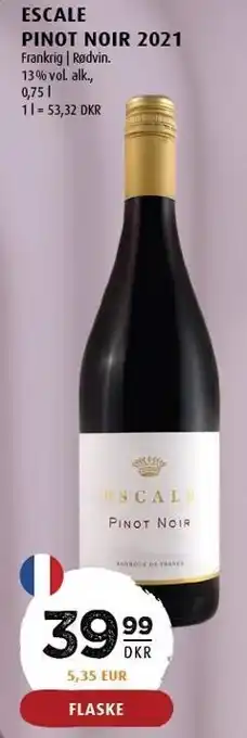 Scandinavian Park Escale pinot noir 2021 tilbud
