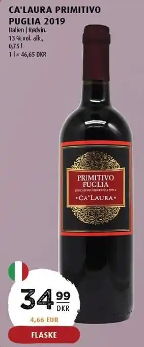 Scandinavian Park Ca'laura primitivo puglia 2019 tilbud
