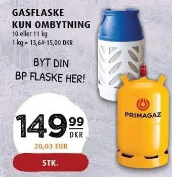 Gasflaske kun ombytning