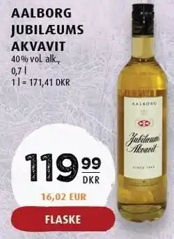Scandinavian Park Aalborg jubilæums akvavit tilbud