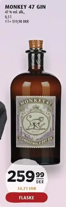 Scandinavian Park Monkey 47 gin tilbud
