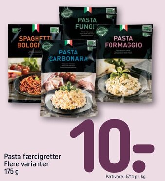 REMA 1000 Pasta Færdigretter 175 g tilbud