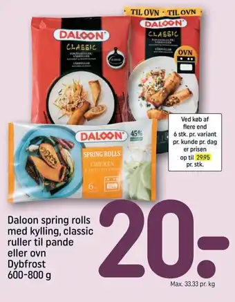 REMA 1000 Daloon Spring Rolls 600-800 g tilbud