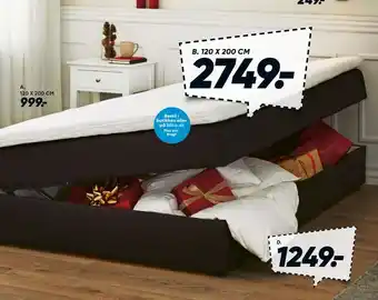 Bilka Nordisk fjer b90 seng med opbevaring tilbud