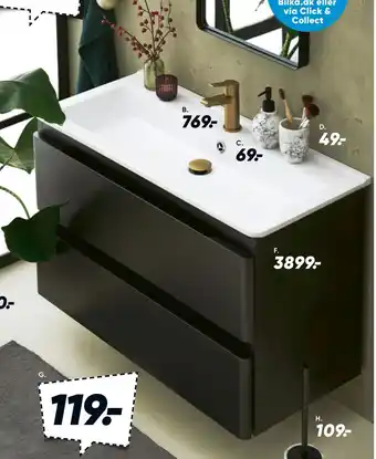 Bilka Nortiq miami badmøbel med vask tilbud