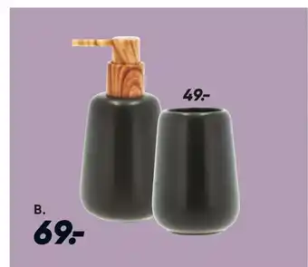 Bilka Wooden look sæbedispenser/tandkrus tilbud