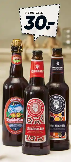 Bilka Skovlyst bjældeklang, jacobsen christmas ale eller donker winter ale tilbud