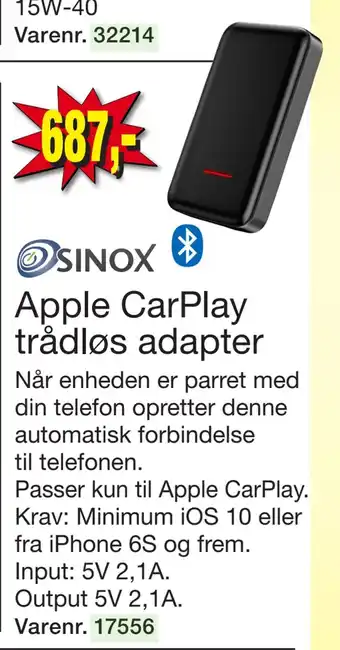 Harald Nyborg Apple carplay trådløs adapter tilbud