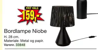 Harald Nyborg Bordlampe niobe tilbud
