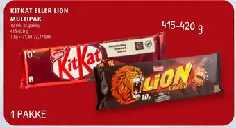 Kitkat eller lion multipak