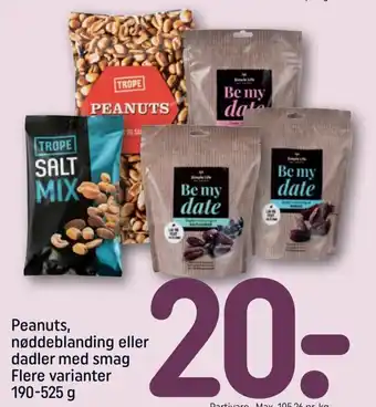 Peanuts, Nøddeblanding eller Dadler Med Smag