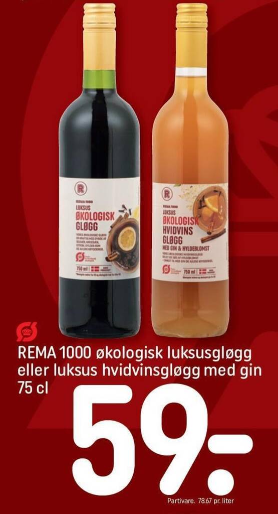 REMA 1000 økologisk luksusgløgg eller luksus hvidvinsgløgg med gin 75