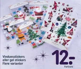 REMA 1000 Vinduesstickers eller gel stickers Flere varianter tilbud