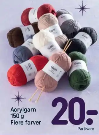 REMA 1000 Acrylgarn 150 g Flere farver tilbud