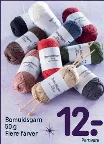 REMA 1000 Bomuldsgarn 50 g Flere farver tilbud