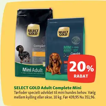 Maxi Zoo Select gold adult complete mini tilbud
