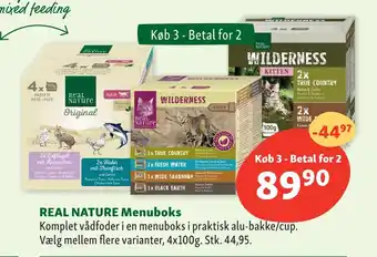 Maxi Zoo Real nature menuboks tilbud